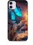 Apple iPhone 11 Kılıf Caliburn 4 Mavi Kelebek Silikon Kılıf 1