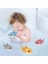 Rastgele Stil Yürümeye Başlayan Bebek Banyo Oyuncakları Sevimli Karikatür Yüzme Köpekbalığı Saat Sallayarak Kuyruk Dönen Cihaz Plaj Bebek Küvet Kurmalı Oyuncak (Yurt Dışından) 4