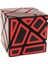 Blackbase Hollowkırmızı Stil Lefun Fangcun Ghost 6cm Küp Magico 3x3 Garip Şekilli Küp Sihirli Bulmaca Hollow Sticker Speedcube Eğitici Oyuncaklar Hayalet Küp (Yurt Dışından) 1