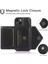 iPhone13 6.1 Inç Cep Telefonu Kılıf Çantası Tasarımı Pu+Tpu Kapak Omuz Kayışı Black (Yurt Dışından) 2