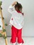 Çiçek Desenli Bebe Yaka Lüx Kalite Salaş Müslin Kız Bebek/çocuk Ikili Takım 3