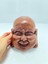 Ahşap Gülen Buda Kafası Biblo 12 cm 1