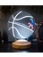 Basketbol Severlere Hediye, Isimli Basketbolcu Hediyesi 3D LED Lamba, Basketbol Topu 3