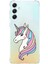 Samsung Galaxy S24 Uyumlu Köşe Korumalı Antişok Kapak Unicorn Tasarımlı Şeffaf Silikon Kılıf 1
