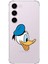 Samsung Galaxy S23 Köşe Korumalı Antişok Kapak Donald Duck Tasarımlı Şeffaf Kılıf 1