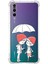 Huawei P20 Pro Uyumlu Köşe Korumalı Antişok Kapak Aşk Tasarımlı Şeffaf Silikon Kılıf 1