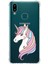 Samsung Galaxy A10S Uyumlu Köşe Korumalı Antişok Kapak Unicorn Tasarımlı Şeffaf Silikon Kılıf 1