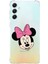 Samsung Galaxy S24 Plus Uyumlu Köşe Korumalı Antişok Kapak Minnie Mouse Tasarımlı Şeffaf Silikon Kılıf 1