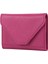 Pembe Unısex Çok Gözlü Deri Küçük Kartlık Cüzdan 1