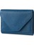 Mavi Unısex Çok Gözlü Deri Küçük Kartlık Cüzdan 5