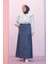 2286-PILELI Denim Etek Koyu Mavi 1