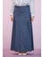 2286-PILELI Denim Etek Koyu Mavi 4