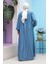 6634-TENSEL Denim Elbise Koyu Mavi 5
