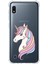 Samsung Galaxy A10 Uyumlu Köşe Korumalı Antişok Kapak Unicorn Tasarımlı Şeffaf Silikon Kılıf 1
