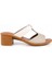 Ceria 31010-045 Topuklu Kadın Terlik Krem 36-40 2