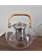 Ateşe Dayanıklı Çelik Süzgeçli Ahşap Saplı Lüx Cam Demlik 1500ML-20814 1