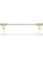 Polimer Boncuk Halka Modern Dolap Çekmece Kulpları (160 mm ) Altın Beyaz-2 Adet 1