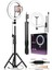 Youtuber LED Tripod Işıklı Telefon Tutucu Makyaj Işığı Ring Light Tripod 10 Inç 3