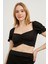 Kol Boğum Detaylı Crop Bluz 3
