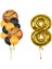 Gold Rakam Basketbol Topu Folyo ve Lateks Balon Seti 1