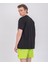 Erkek Logo Baskılı Bisiklet Yaka Normal Kesim Siyah T-Shirt 22411075-011 2