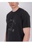 Erkek Logo Baskılı Bisiklet Yaka Normal Kesim Siyah T-Shirt 22411075-011 3