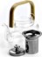 Ateşe Dayanıklı Çelik Süzgeçli Ahşap Saplı Lüx Cam Demlik 800ML-20812 3
