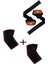 Fitness Dirseklik Elbow Sleeve+Ağırlık Kaldırma Kayışı Pro Lifting Straps Turuncu 2'li Paket 1