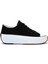 Kadın Siyah Kalın Tabanlı Spor Sneaker 1