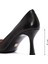 Flex Kadın Siyah Topuklu Deri Stiletto 24SFD260318 4