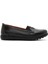 Kadın Siyah Deri Comfort Loafer 1