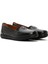 Kadın Siyah Deri Comfort Loafer 3
