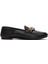Kadın Siyah Deri Maskülen Loafer 1
