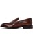Erkek Kahverengi Deri Klasik Loafer 2
