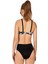 Kadın Halter Yaka Siyah Beyaz Desenli Bikini Takımı 3