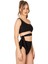 Kadın Yüksek Bel Yan Bağlama Detaylı Siyah Bikini Takımı 4