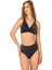Kadın Siyah Simli Toparlayıcı Yüksek Bel Bikini Takımı 1