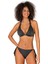 Kadın Siyah Simli Yarım Dolgulu Bikini Takımı 1
