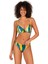 Kadın Kruvaze Yaka Desenli Bikini Takımı 1
