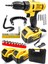 Tekno Trust Profesyonel 27 Parça Çift Akülü Turbo 36V Tork Güçlendirilmiş Akülü Vidalama Matkap Vidalama Set 1