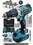 Tekno Trust 258VF 12AH Darbeli 13MM Çelik Şanzıman 10 Pilli 2 Akülü Şarjlı Matkap Vidalama 24PARÇA Akülü Matkap 1