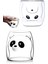 Sevimli Panda Çift Cidarlı Bardak Süt Çay Kahve Su Bardağı 250ML Isı Yalıtımlı Kupa Bardak Seti 2