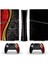 Kırmızı-Siyah Modern Playstation 5 Slim Disk Versiyon Sticker Kaplama Seti 1