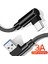 USB C Kablosu 90 Derece 3A Hızlı Şarj Cihazı USB C Tipi Kablo Samsung S21 S10 A51 Xiaomi Redmi Huawei 2 M 3 M Cep Telefonu USB C Kablosu (Yurt Dışından) 1