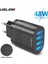 Uslıon Ab/abd Plug USB Şarj Cihazı 3A Hızlı Şarj 3.0 Cep Telefonu Şarj Cihazı iPhone 11 Samsung Xiaomi 4 Port 48W Hızlı Duvar Şarj Cihazları (Yurt Dışından) 1