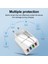 Hızlı Şarj USB Şarj Aleti 4 Port Qc 3.0 Duvar Seyahat Hızlı Şarj iPhone Xiaomi Mi 11 Cep Telefonu Ab Abd Tak Şarj Adaptörü (Yurt Dışından) 2