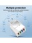 3.1A 4-Port USB Duvar Fişi Güç Adaptörü Duvar Şarj Cihazı Iphone/android ile Uyumlu Hızlı Şarj Küp Tuğla Kutusu Taban Kafa U3 (Yurt Dışından) 4