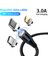 3A Manyetik Mikro USB Kablosu Motorola Moto Edge X30 Lg Hızlı Şarj Veri Kablosu Kablosu Mıknatıs Şarj Cihazı USB Tipi C 1 M Telefon Kablosu (Yurt Dışından) 1