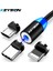 Keysıon LED Manyetik USB Kablosu Hızlı Şarj Tipi C Kablo Mıknatıslı Şarj Cihazı Veri Şarjı Mikro USB Kablosu Cep Telefonu Kablosu USB Kablosu (Yurt Dışından) 1