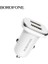 Borofone Çift USB Araç Şarj Cihazı iPhone 11 12 Tablet Xiaomi Mi 10 11 Poco X3 Pro Samsung S20 Evrensel Cep Telefonu Araç Şarj Cihazı (Yurt Dışından) 1